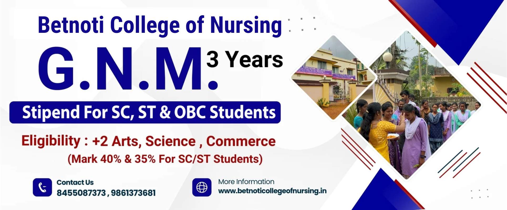 Graduation ceremony at Betnoti College of Nursing - Successful nursing graduates