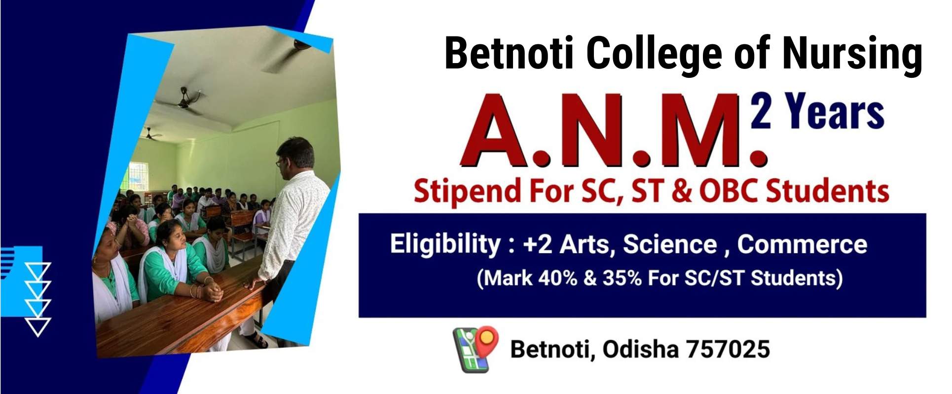 Students at Betnoti College of Nursing during practical training
